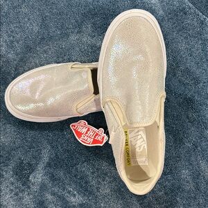Vans Shimmering White Slip-On Shoes